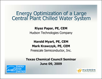 Semiconductor plant energy efficiency, Chilled water system energy efficiency, Energy Optimization Central Plant Chilled Water System, Energy Saving Assessment, Chiller Best Practices, Chiller Load Profile, Chiller System Energy Savings Opportunity, Chiller System Energy Assessment, Chiller System Instrumentation Monitoring